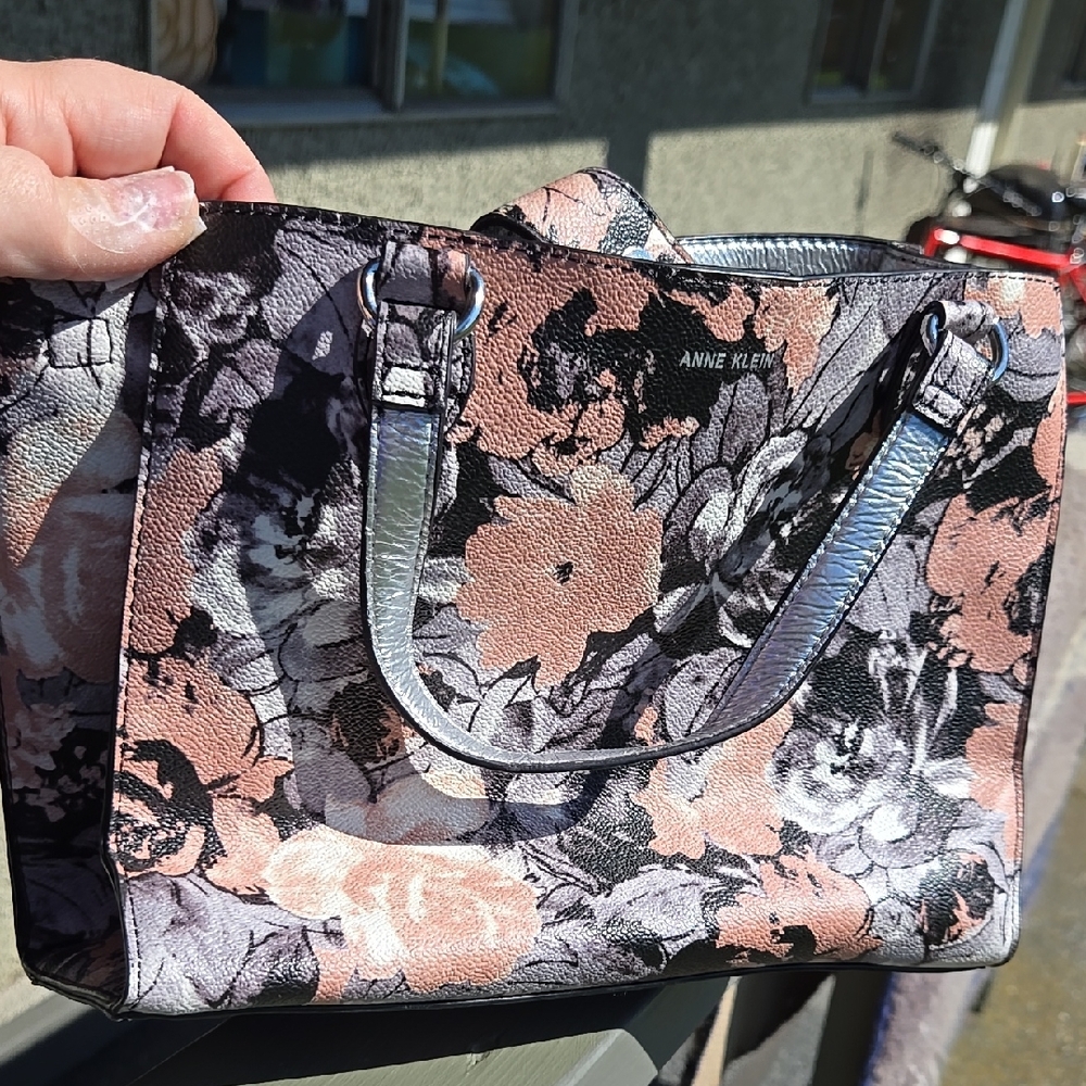 Anne Klein Floral Women's Bag - Black and Pink